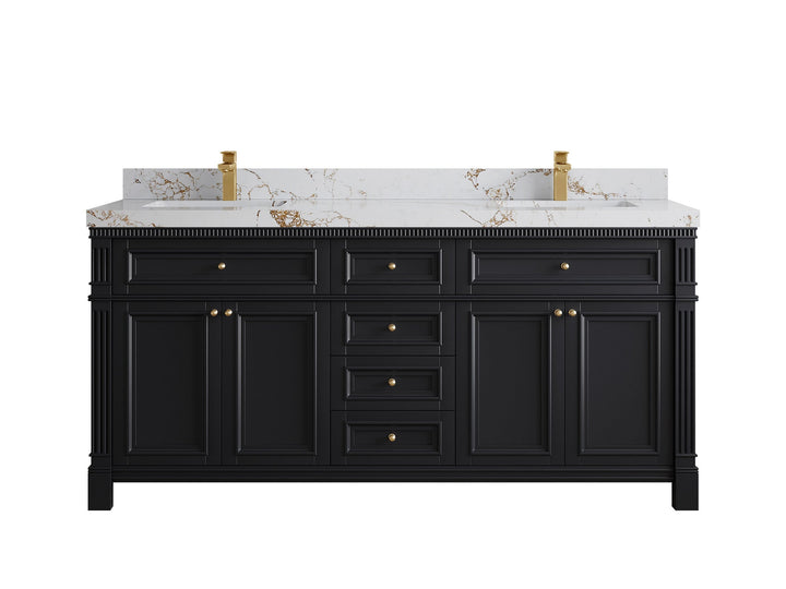 Paris 72 in. W x 22 in. D Double Sink Bathroom Vanity - photo 38