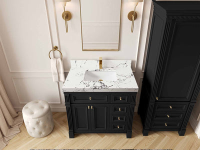 Paris 36 in. W x 22 in. D Bathroom Vanity with Center Sink
