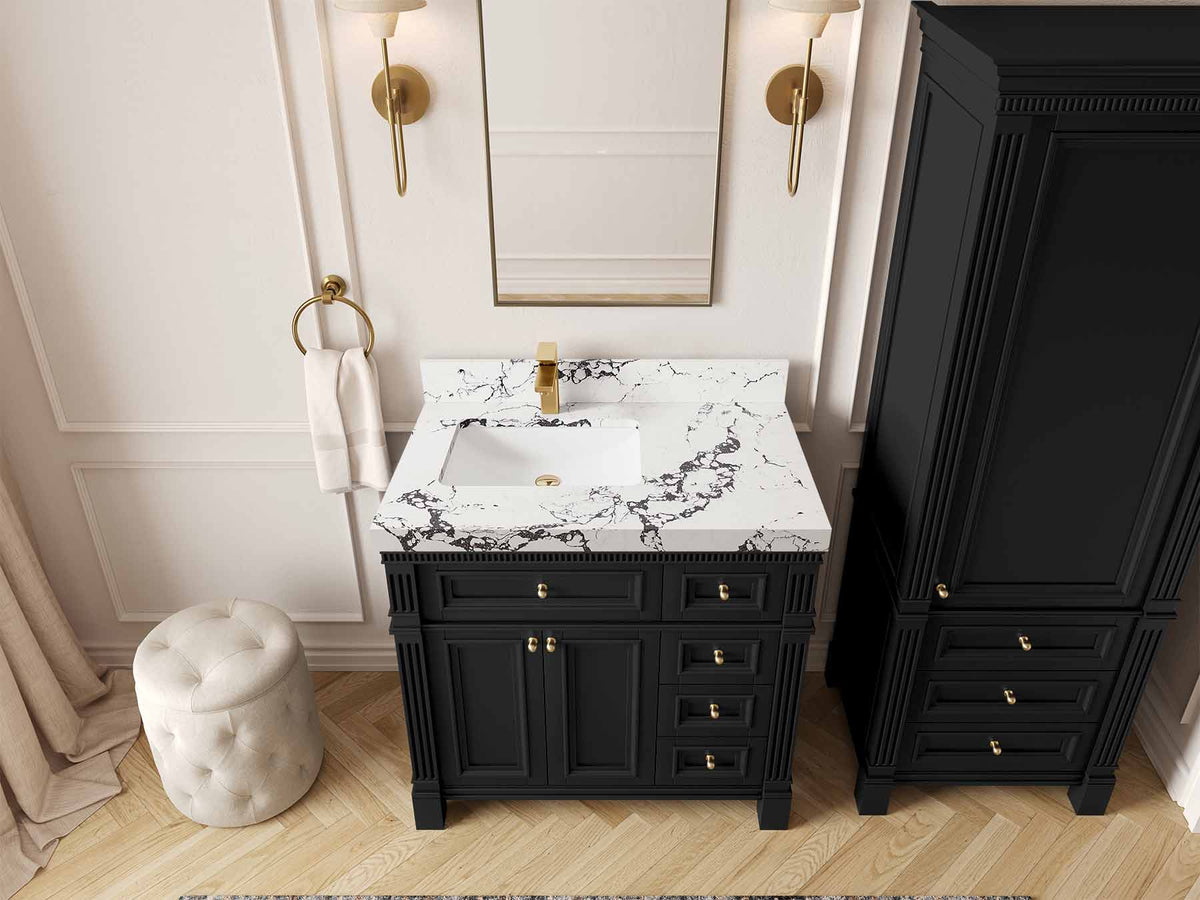 Paris 36 in. W x 22 in. D Left Offset Sink Bathroom Vanity