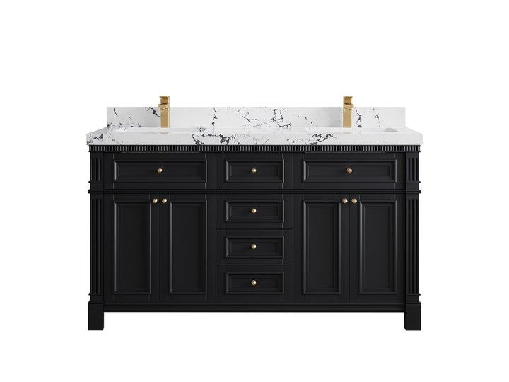 Paris 60 in. W x 22 in. D Double Sink Bathroom Vanity - photo 40
