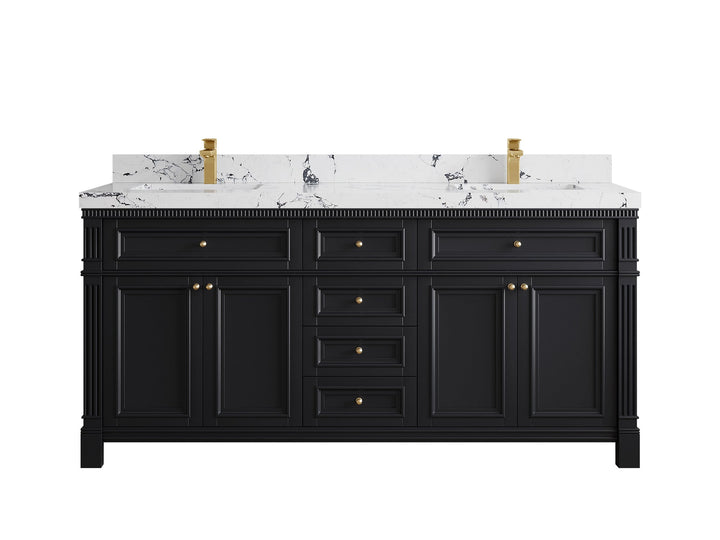 Paris 72 in. W x 22 in. D Double Sink Bathroom Vanity - photo 40