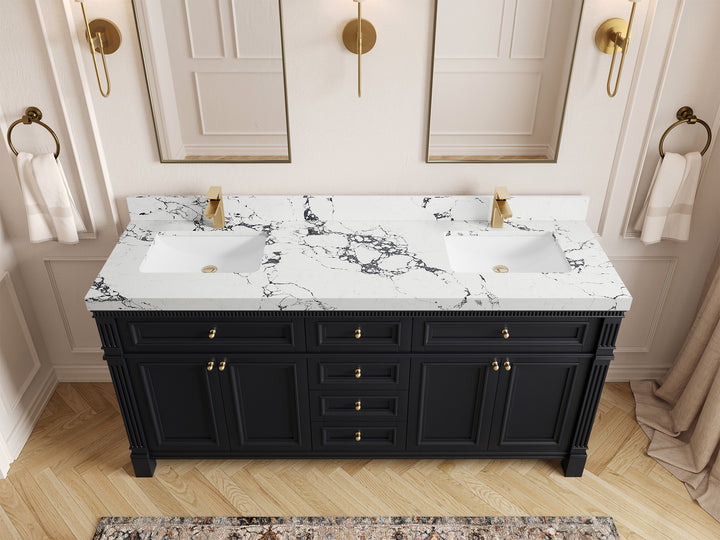 Paris 72 in. W x 22 in. D Double Sink Bathroom Vanity - photo 39