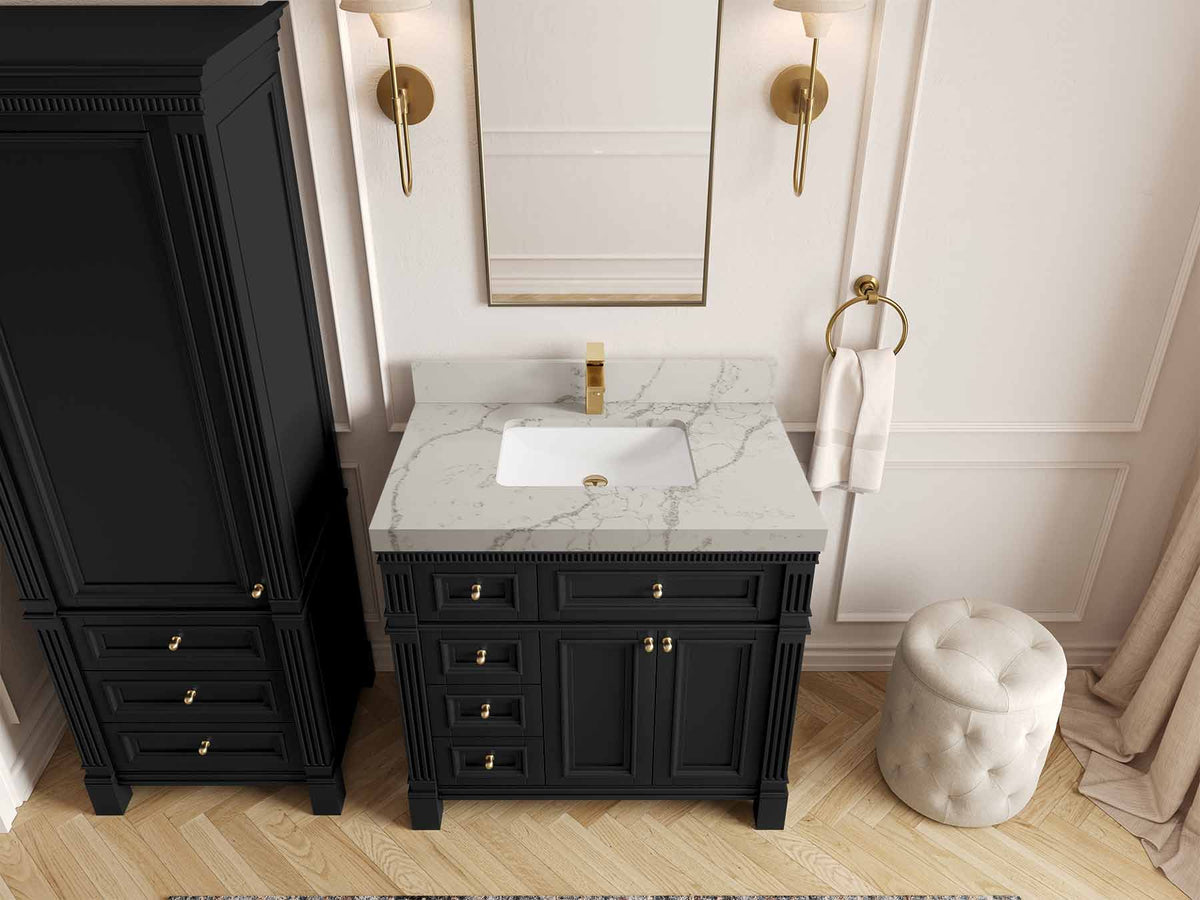Paris 36 in. W x 22 in. D Center Sink Bathroom Vanity