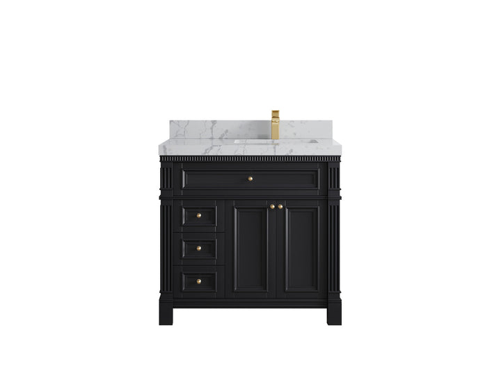 Paris 36 in. W x 22 in. D Right Offset Sink Bathroom Vanity - photo 40