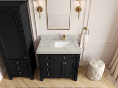 Paris 36 in. W x 22 in. D Right Offset Sink Bathroom Vanity - photo 23