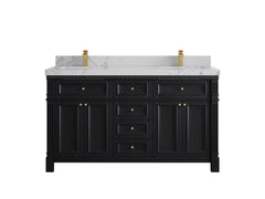 Paris 60 in. W x 22 in. D Double Sink Bathroom Vanity - photo 42