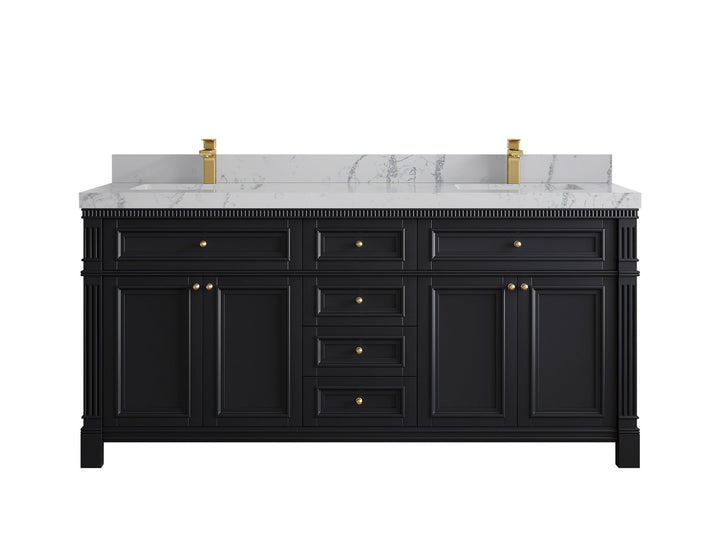Paris 72 in. W x 22 in. D Double Sink Bathroom Vanity - photo 42