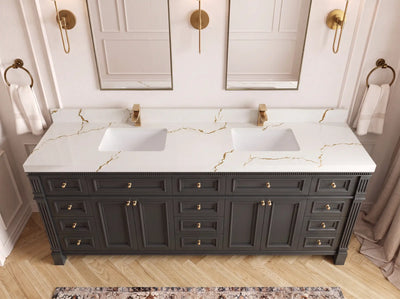 Paris 84 in. W x 22 in. D Double Sink Bathroom Vanity