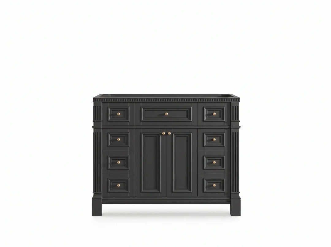 Paris 42 in. W x 22 in. D Single Sink Bathroom Vanity | 
              
                Black Top
                
                  
             - PRS_BLT_WHQZ_42 - photo №3