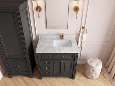 Paris 36 in. W x 22 in. D Right Offset Sink Bathroom Vanity