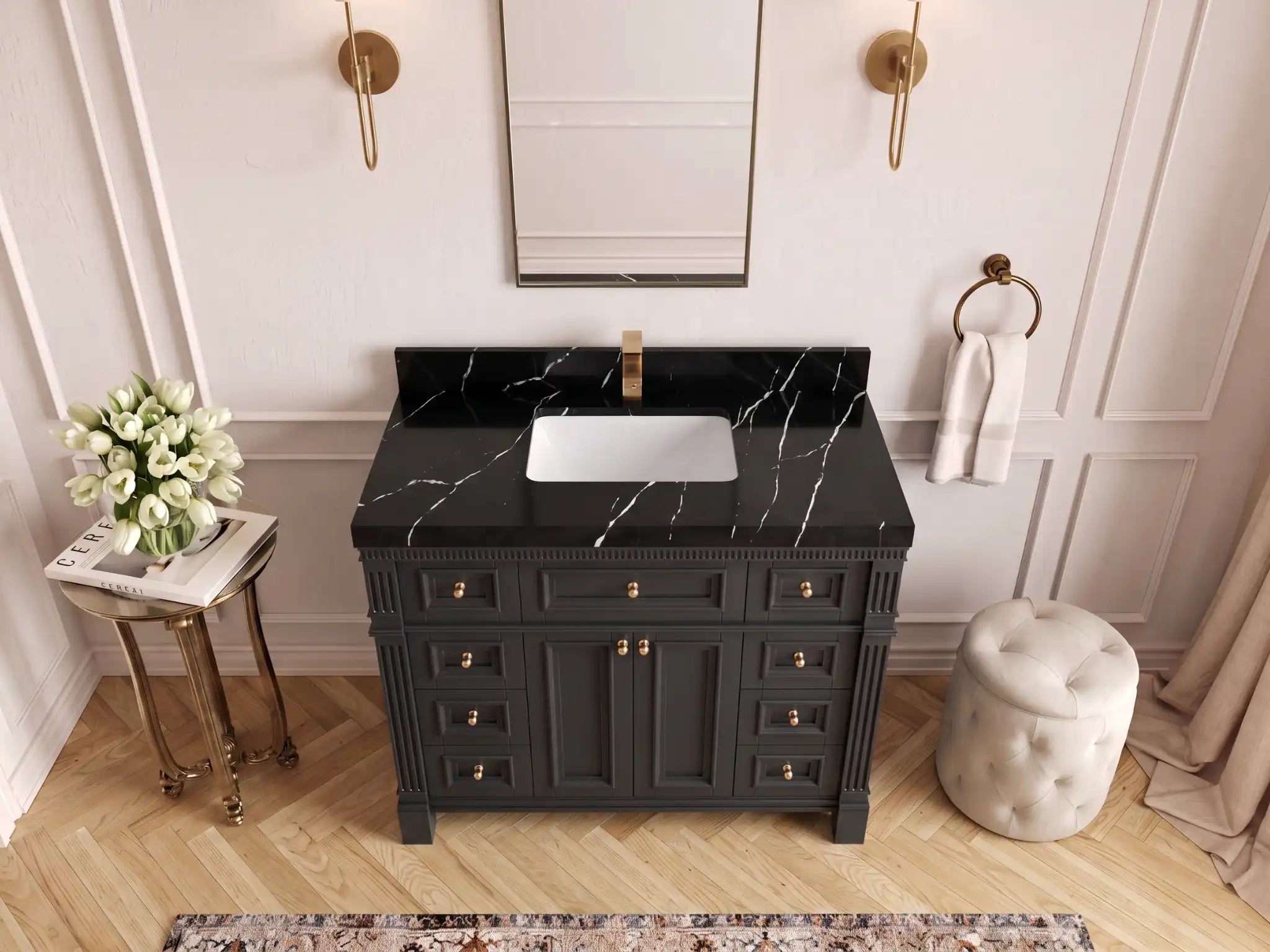 Paris 42 in. W x 22 in. D Single Sink Bathroom Vanity