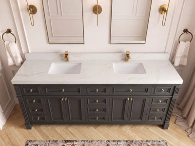 Paris 84 in. W x 22 in. D Double Sink Bathroom Vanity