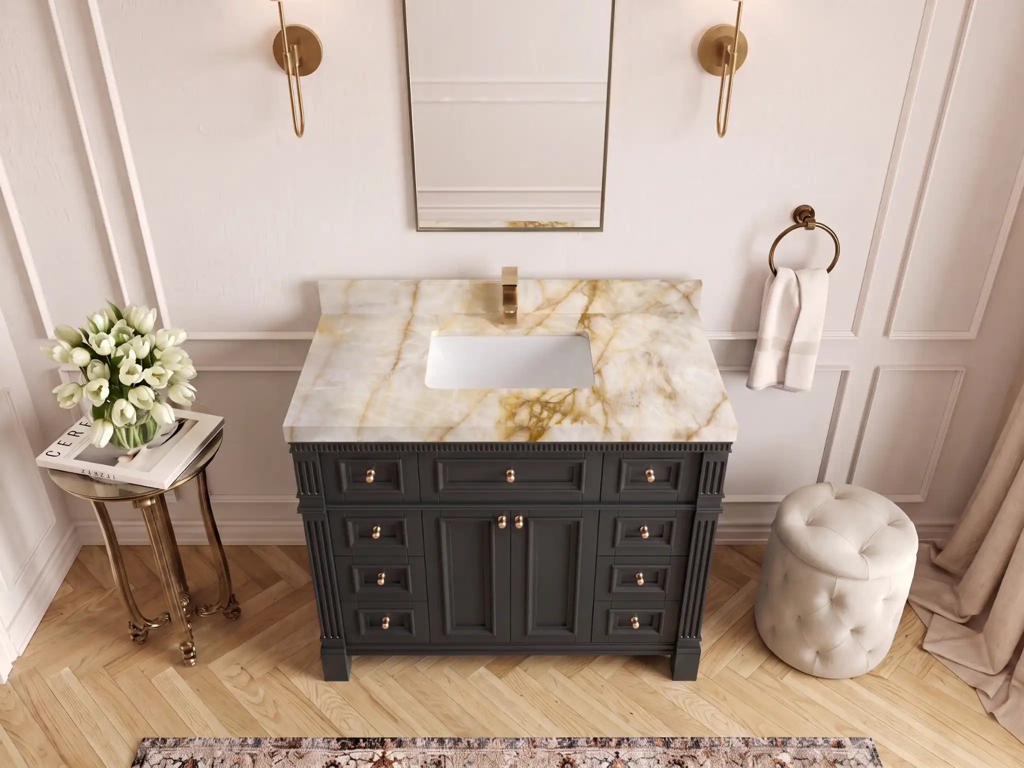 Paris 42 in. W x 22 in. D Single Sink Bathroom Vanity