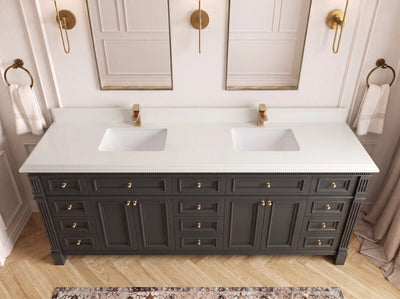 Paris 84 in. W x 22 in. D Double Sink Bathroom Vanity