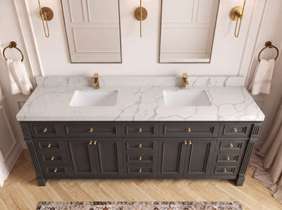 Paris 84 in. W x 22 in. D Double Sink Bathroom Vanity
