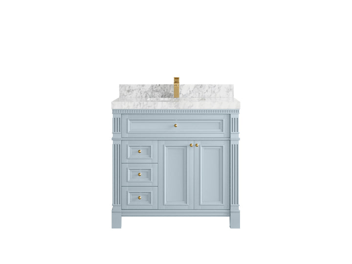 Paris 36 in. W x 22 in. D Center Sink Bathroom Vanity - photo 8