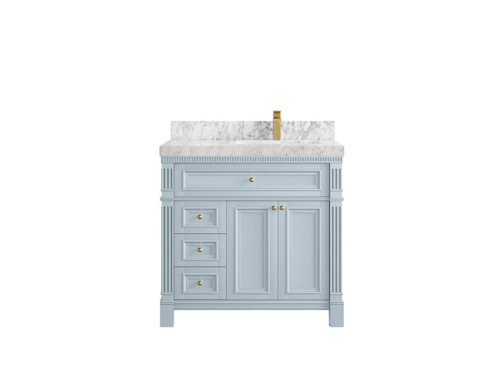 Paris 36 in. W x 22 in. D Right Offset Sink Bathroom Vanity - photo 12