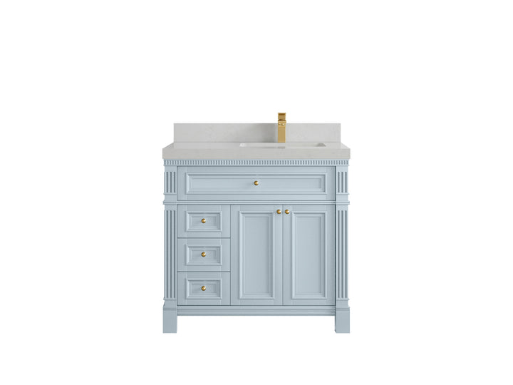 Paris 36 in. W x 22 in. D Right Offset Sink Bathroom Vanity - photo 14