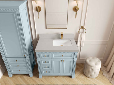 Paris 36 in. W x 22 in. D Right Offset Sink Bathroom Vanity