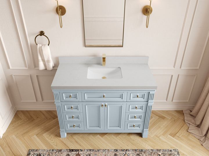 Paris 48 in. W x 22 in. D Single Sink Bathroom Vanity - photo 9