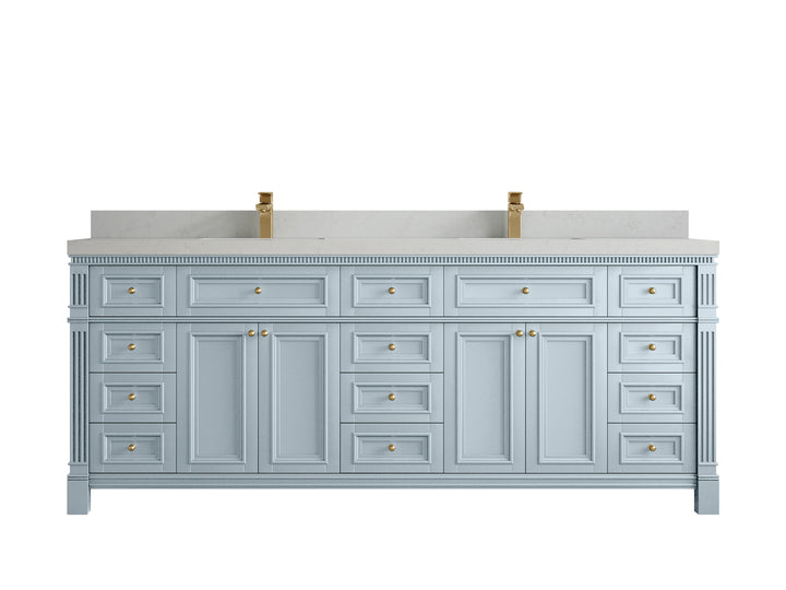 Paris 84 in. W x 22 in. D Double Sink Bathroom Vanity - photo 10