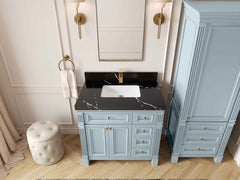 Paris 36 in. W x 22 in. D Bathroom Vanity with Center Sink - photo 14