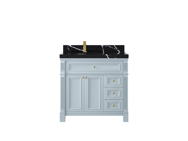 Paris 36 in. W x 22 in. D Left Offset Sink Bathroom Vanity - photo 14