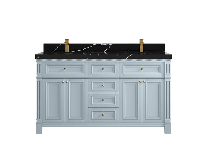 Paris 60 in. W x 22 in. D Double Sink Bathroom Vanity - photo 12