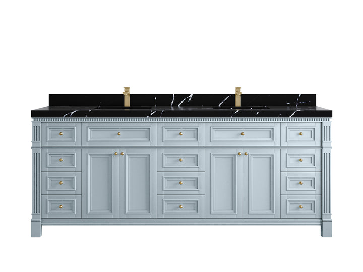 Paris 84 in. W x 22 in. D Double Sink Bathroom Vanity - photo 12