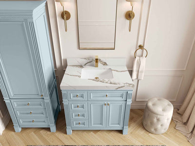 Paris 36 in. W x 22 in. D Center Sink Bathroom Vanity