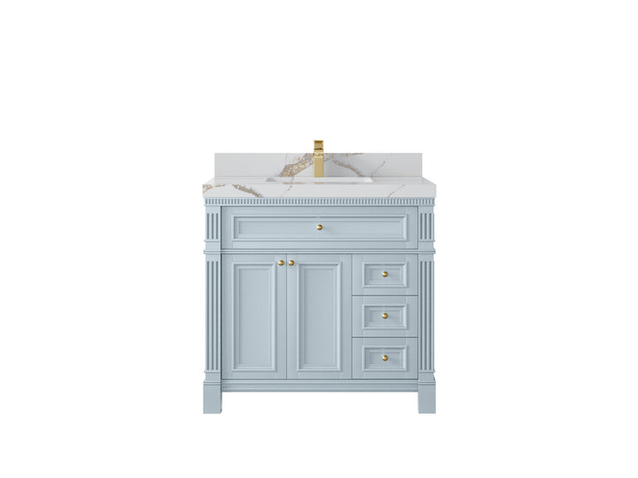Paris 36 in. W x 22 in. D Center Sink Bathroom Vanity - photo 14