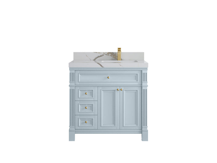 Paris 36 in. W x 22 in. D Right Offset Sink Bathroom Vanity - photo 16