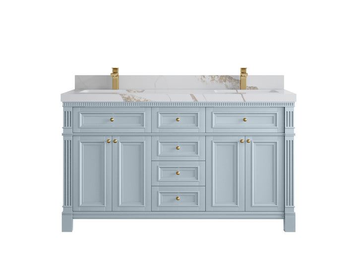 Paris 60 in. W x 22 in. D Double Sink Bathroom Vanity - photo 16