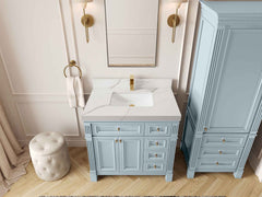 Paris 36 in. W x 22 in. D Bathroom Vanity with Center Sink - photo 28