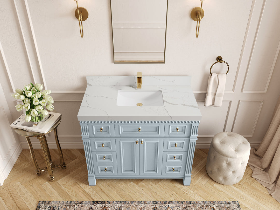 Paris 42 in. W x 22 in. D Single Sink Bathroom Vanity