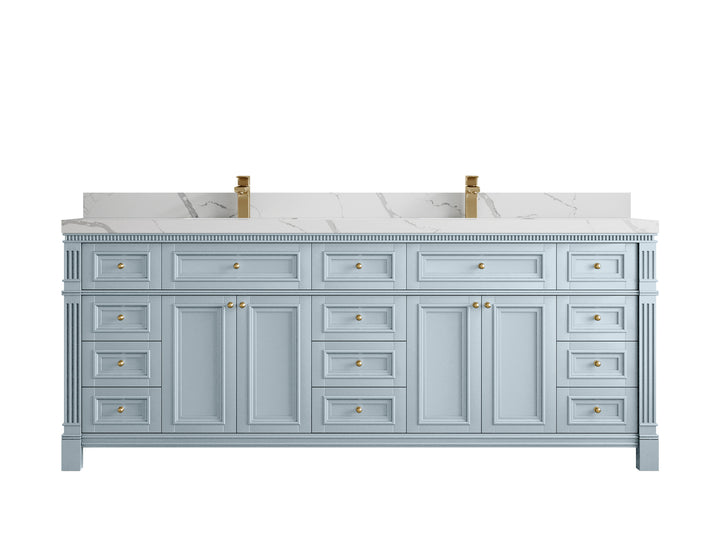 Paris 84 in. W x 22 in. D Double Sink Bathroom Vanity - photo 16