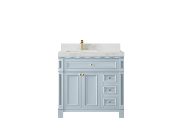 Paris 36 in. W x 22 in. D Left Offset Sink Bathroom Vanity - photo 20