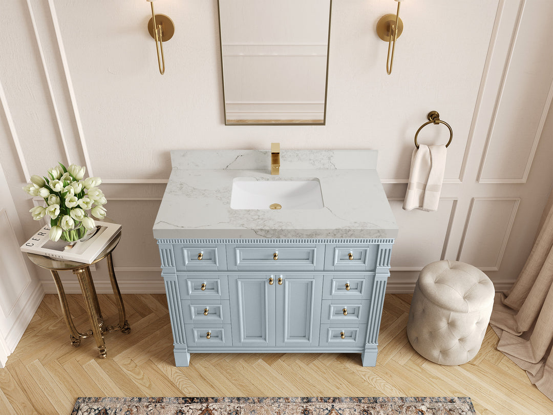 Paris 42 in. W x 22 in. D Single Sink Bathroom Vanity