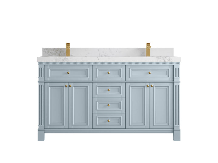 Paris 60 in. W x 22 in. D Double Sink Bathroom Vanity - photo 8