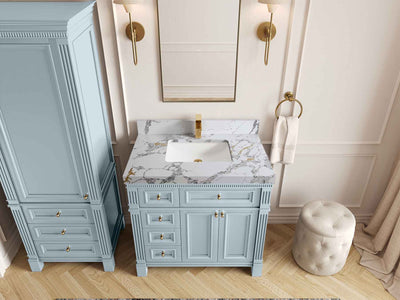 Paris 36 in. W x 22 in. D Center Sink Bathroom Vanity