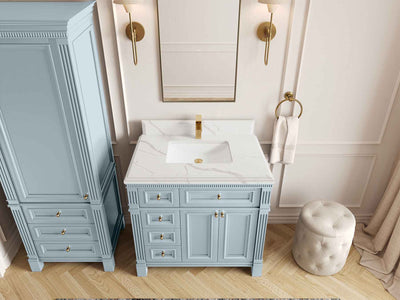 Paris 36 in. W x 22 in. D Center Sink Bathroom Vanity