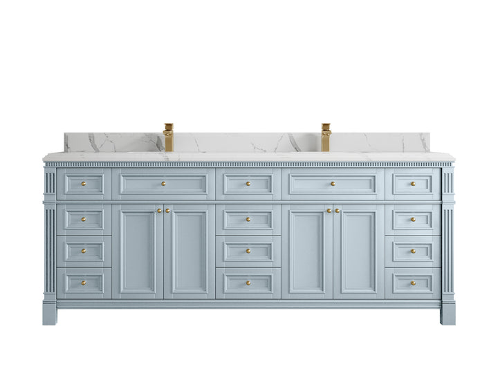 Paris 84 in. W x 22 in. D Double Sink Bathroom Vanity - photo 24