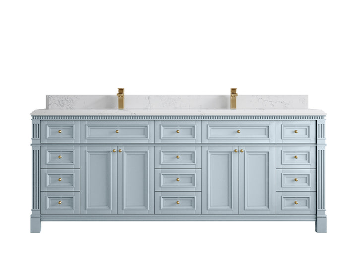 Paris 84 in. W x 22 in. D Double Sink Bathroom Vanity - photo 26
