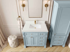 Paris 36 in. W x 22 in. D Bathroom Vanity with Center Sink - photo 30