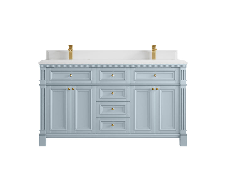 Paris 60 in. W x 22 in. D Double Sink Bathroom Vanity - photo 28
