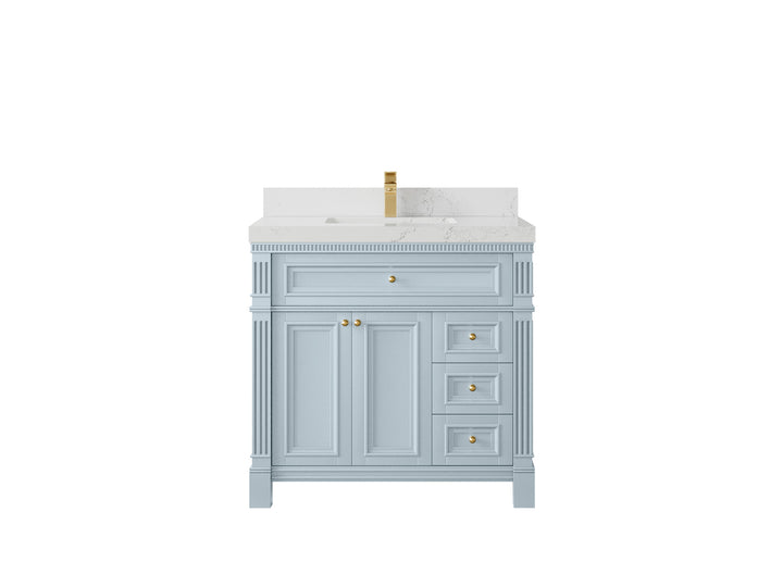 Paris 36 in. W x 22 in. D Center Sink Bathroom Vanity - photo 26
