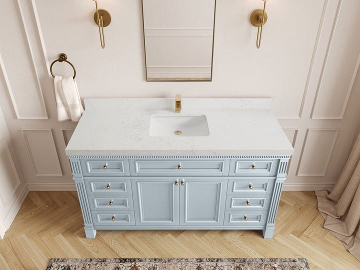 Paris 60 in. W x 22 in. D Single Sink Bathroom Vanity - photo 29