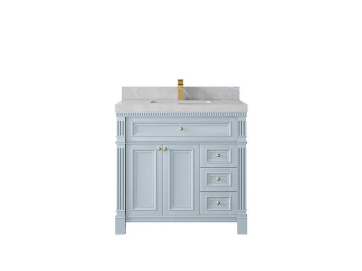 Paris 36 in. W x 22 in. D Center Sink Bathroom Vanity - photo 28