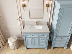 Paris 36 in. W x 22 in. D Bathroom Vanity with Center Sink - photo 21