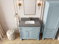 Paris 36 in. W x 22 in. D Bathroom Vanity with Center Sink - photo 22
